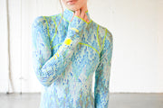 WOMEN'S LONG SWIMSUIT - BLUE MOSAIC