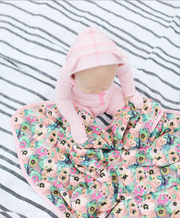 BABY BEACH TOWEL WITH HOODIE - BABY POPPIES