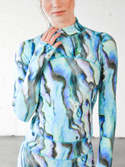 WOMEN'S SHORT SWIMSUIT - BLUE ABALONE