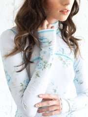 WOMEN'S SHORT SWIMSUIT / SHABBY CHIC™ COLLABORATION - SOMERSET BLUE