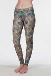WOMEN'S SWIM LEGGINGS - PEACOCK