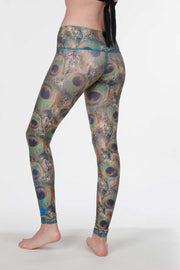 WOMEN'S SWIM LEGGINGS - PEACOCK