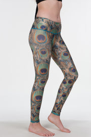 WOMEN'S SWIM LEGGINGS - PEACOCK