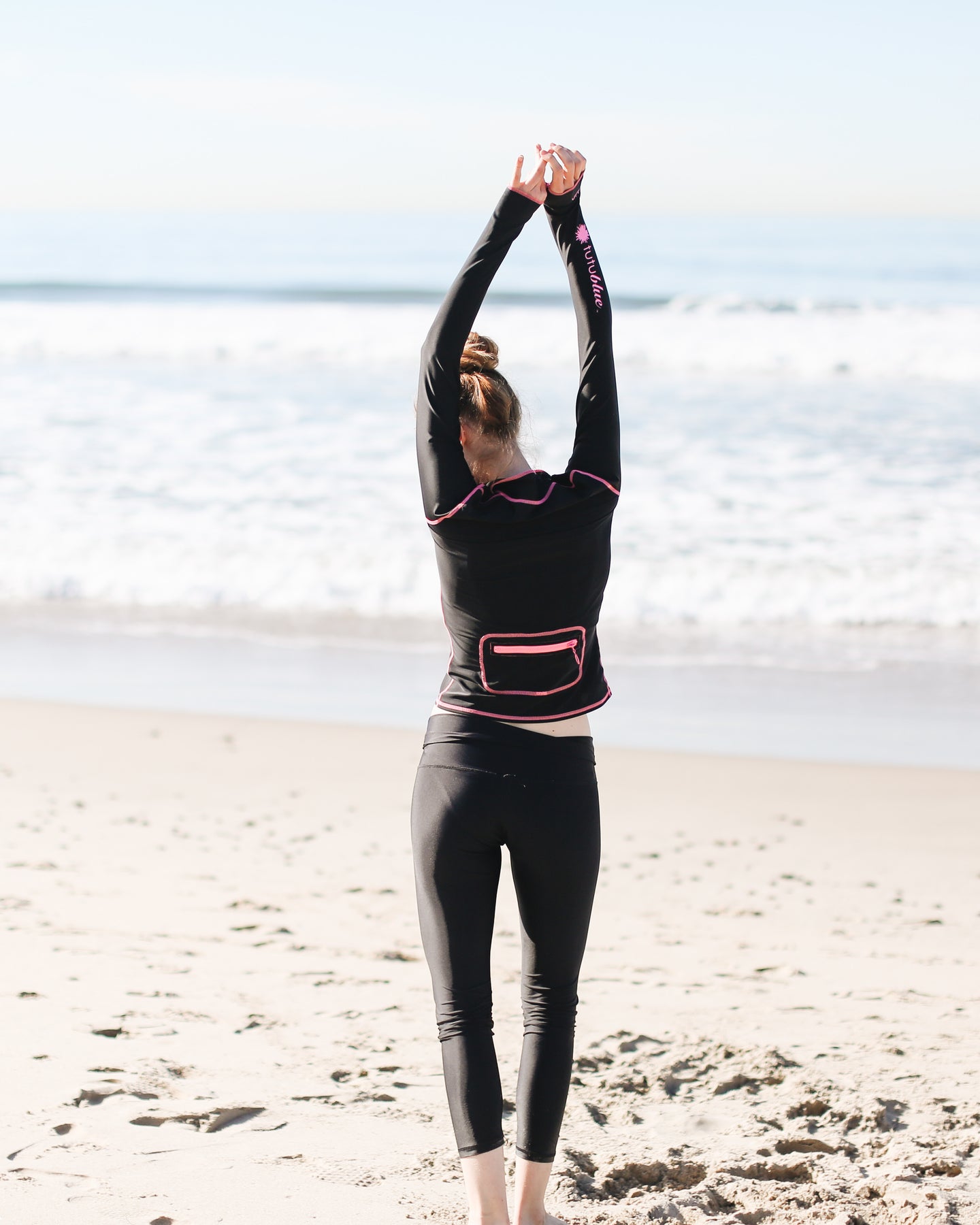 Black Beauty  Girls Swimactive Short Legging I Back Beach Rd