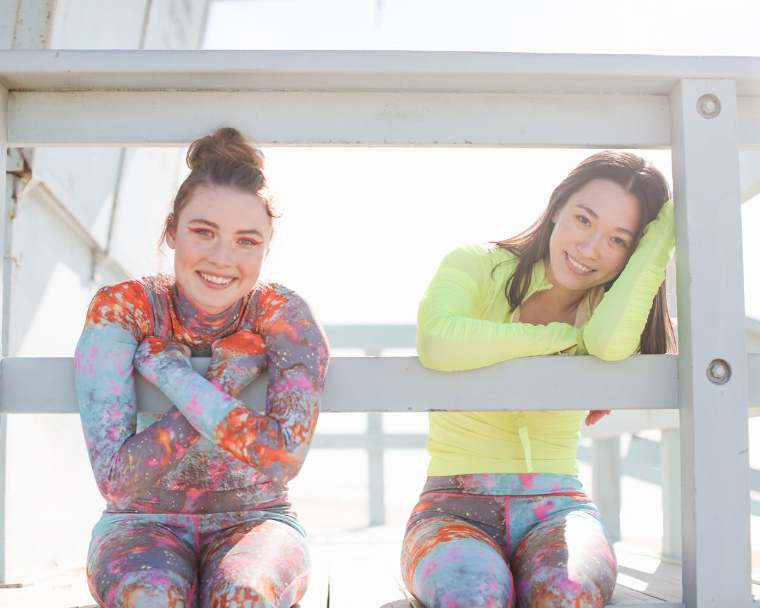 Women's  "Classic" UPF 50+ Sun-protective Full Body Long Swimsuit - Koi Pond