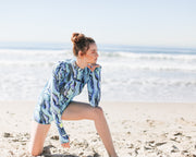 WOMEN'S SHORT SWIMSUIT - BLUE ABALONE