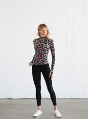 WOMEN'S PULLOVER RASH GUARD - BUTTERFLY