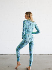 WOMEN'S SWIM LEGGINGS  - DEEP SEA