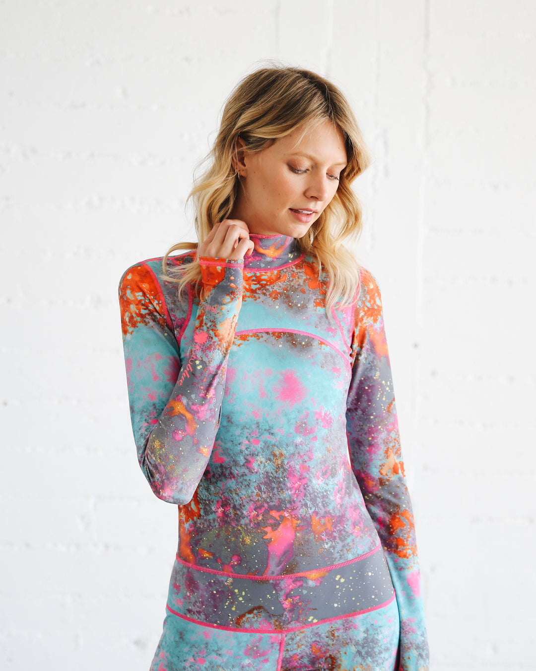 Women's  "Classic" UPF 50+ Sun-protective Full Body Long Swimsuit - Koi Pond