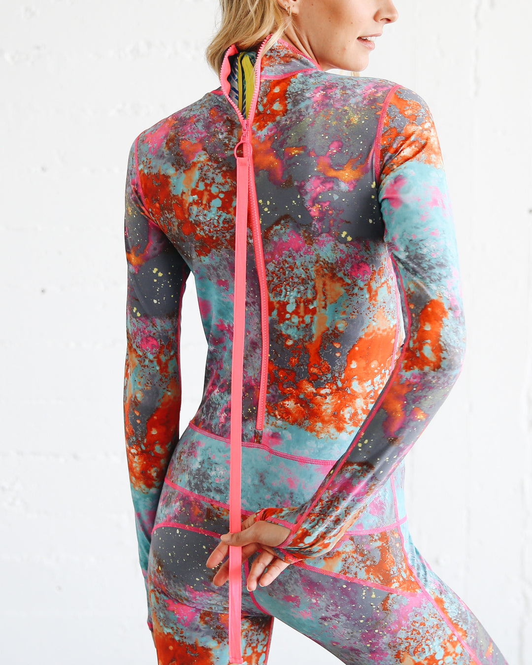 Women's  "Classic" UPF 50+ Sun-protective Full Body Long Swimsuit - Koi Pond