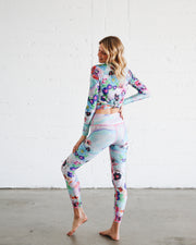 WOMEN'S SWIM LEGGINGS  - SEA POPPIES