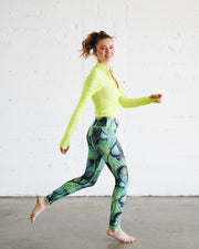 WOMEN'S SWIM LEGGINGS  - TURQ FLYER