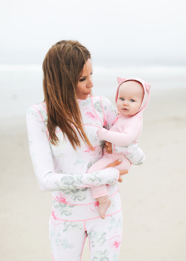 BABY ONE PIECE SWIMSUIT - BABY PINK