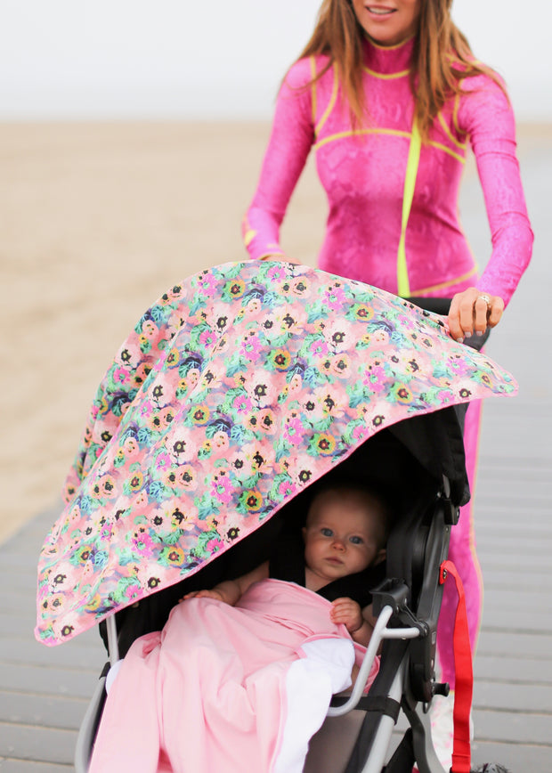 BABY STROLLER / NURSING COVER - BABY POPPIES