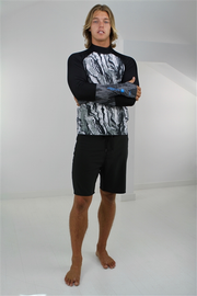 MEN'S PULLOVER RASH GUARD - GRAY ABALONE