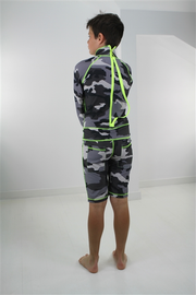 BOY'S SHORT SWIMSUIT - GREY CAMO